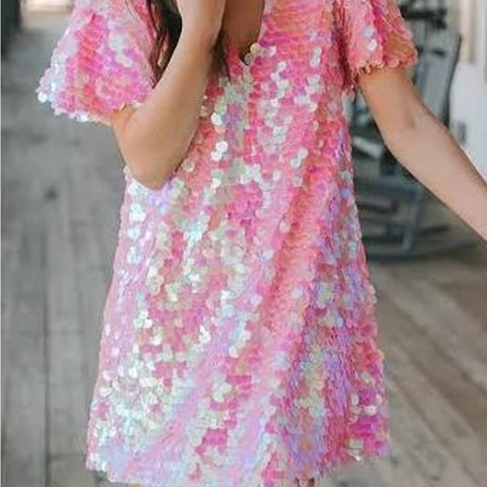 Pink Sequin Dress